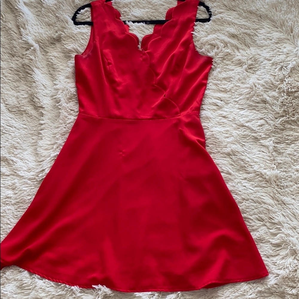 Alya Red Skater Dress
